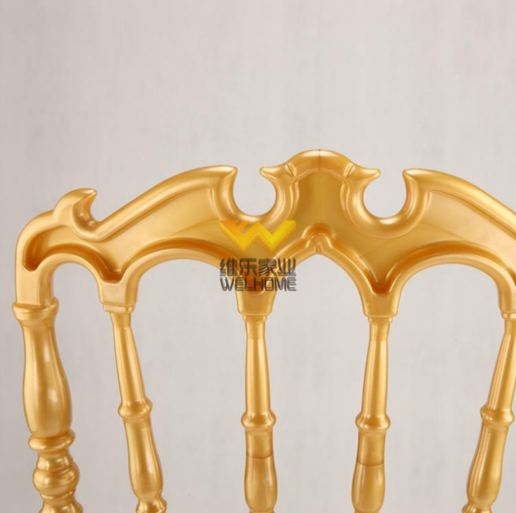 hotsale Gold Highback Resin Napoleon Chair for wedding/event